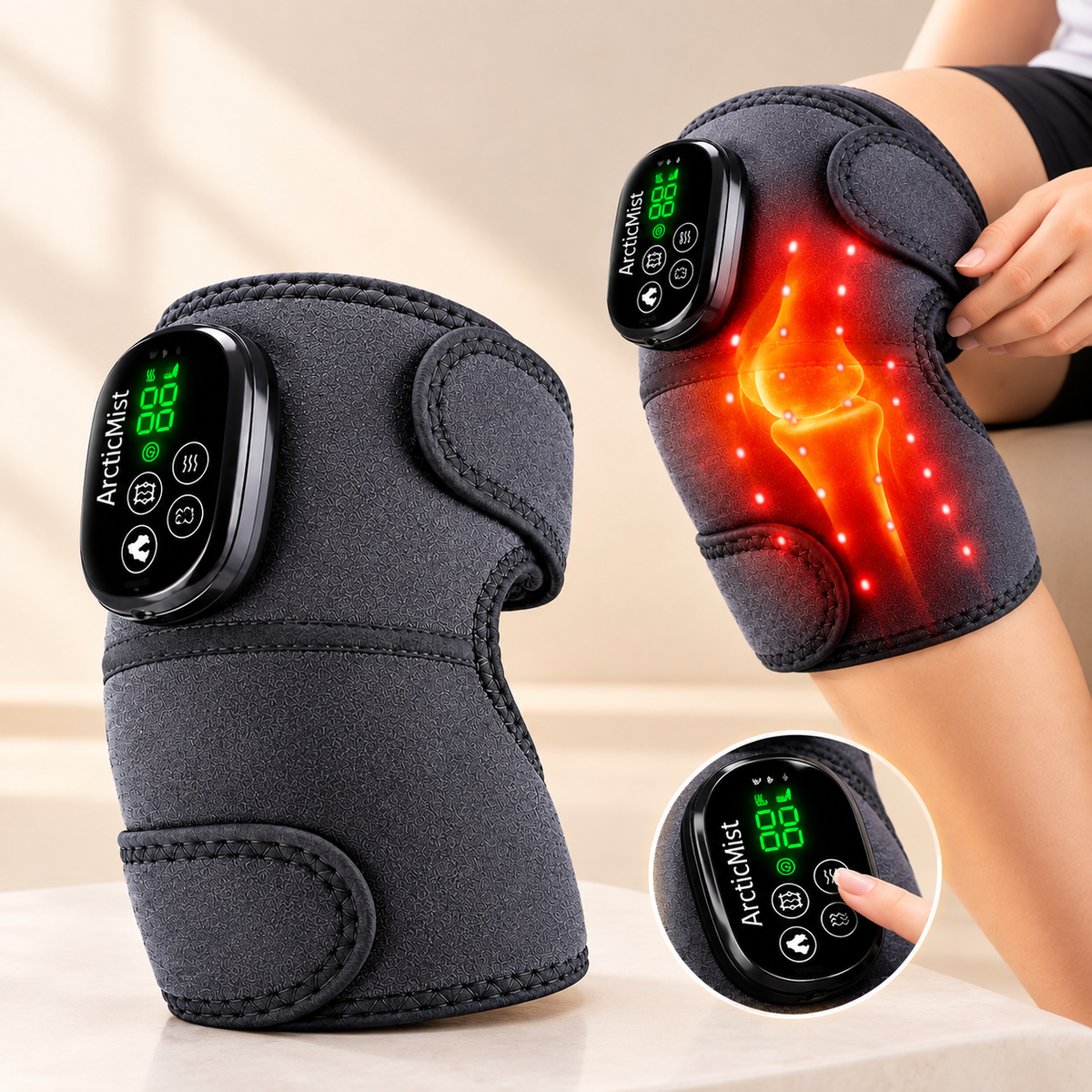 Smart Heated Knee Massager – Relief for Knee Pain & Muscle Stiffness