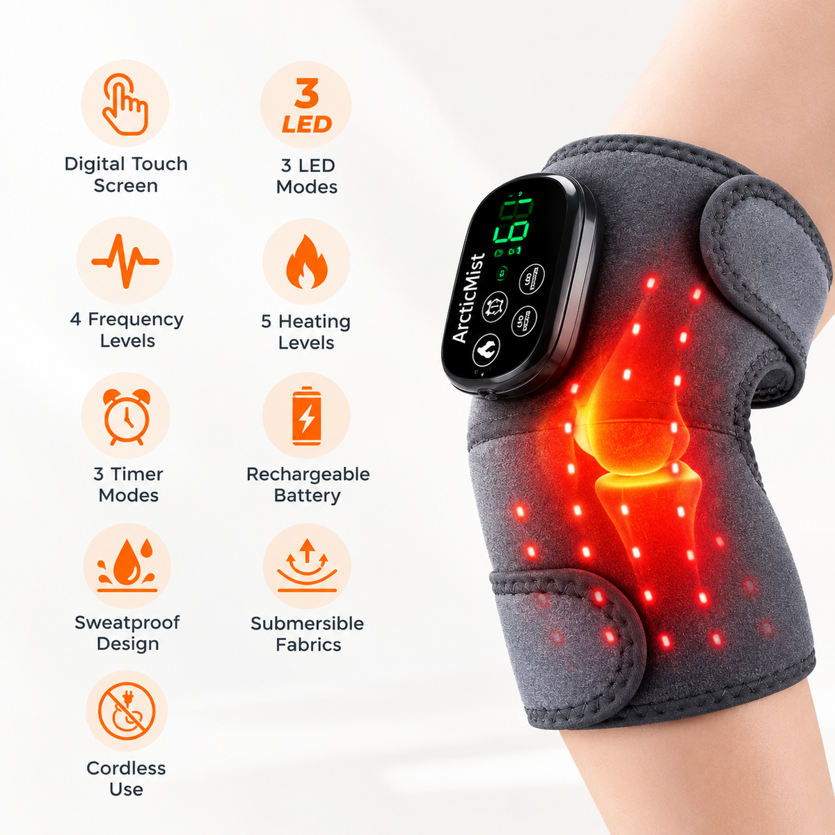 Smart Heated Knee Massager – Relief for Knee Pain & Muscle Stiffness