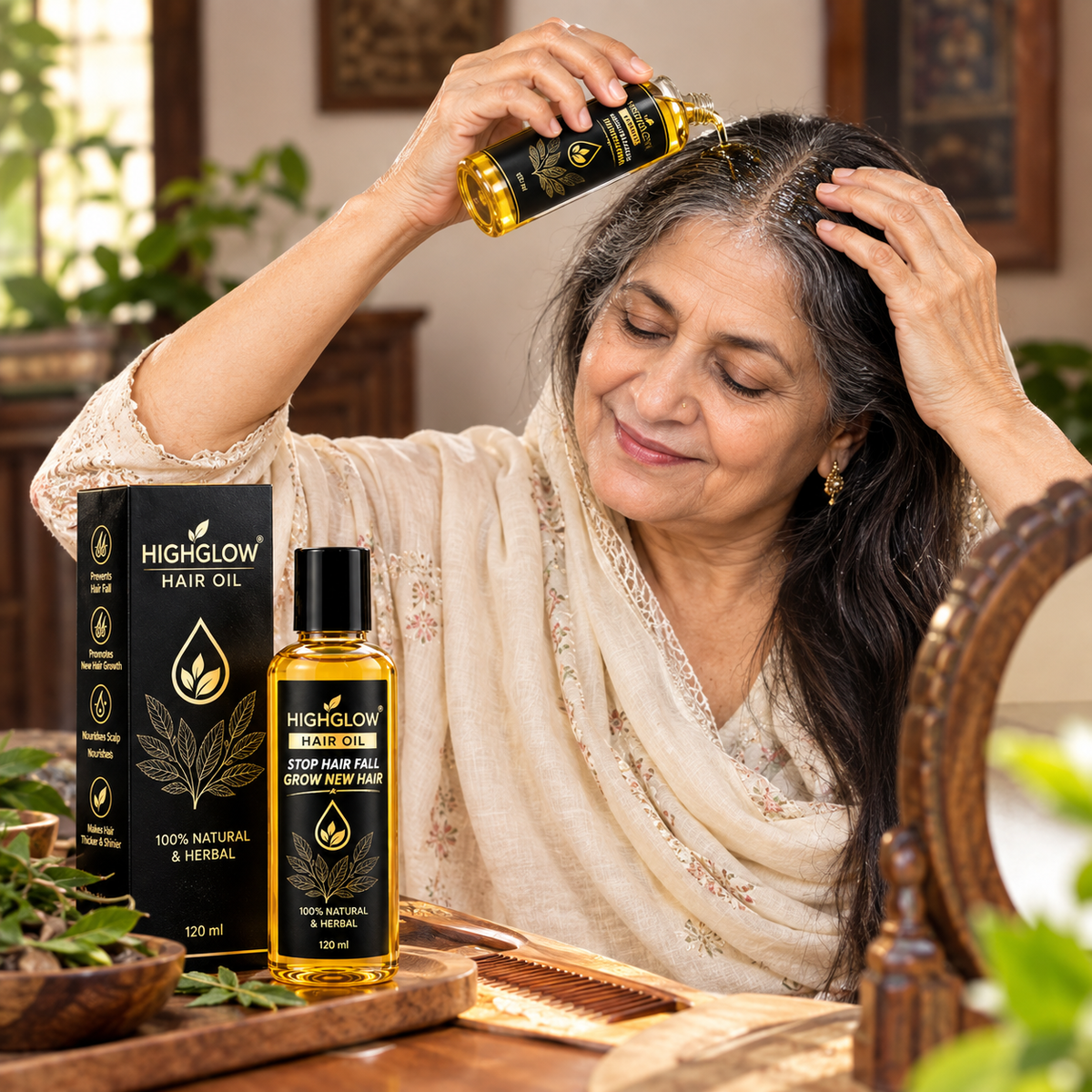 Highglow Hair Oil – Hair Fall Control & Hair Growth Formula